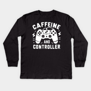 Caffeine and Controller Kids Long Sleeve T-Shirt