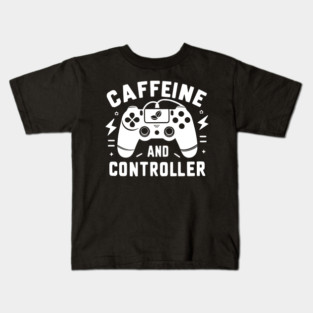 Caffeine and Controller Kids T-Shirt