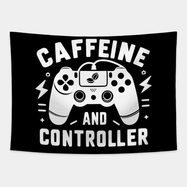Caffeine and Controller Tapestry by Frank Ring