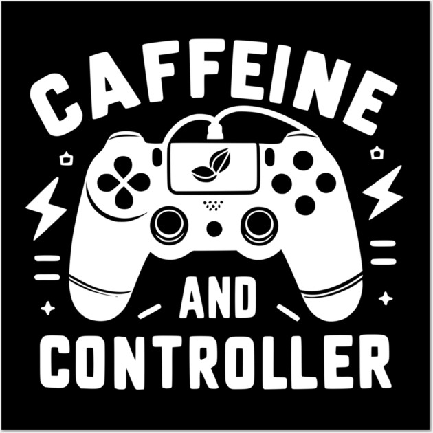 Caffeine and Controller Wall Art by Frank Ring