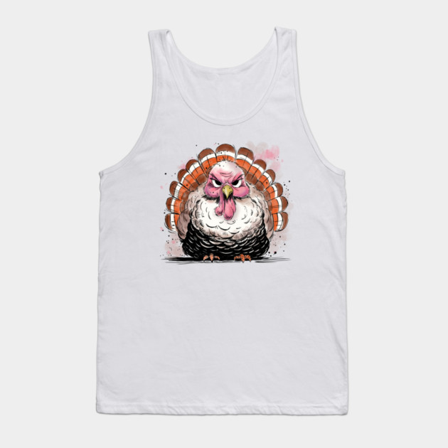 Grumpy Turkey Tank Top by H. R. Sinclair