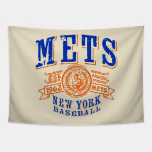 Mets Vintage Baseball Tapestry