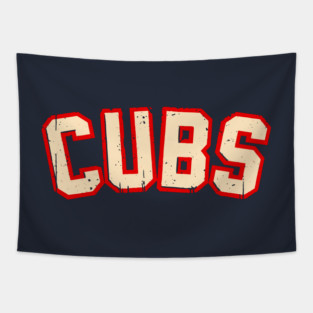 CUBS Vintage letters Tapestry