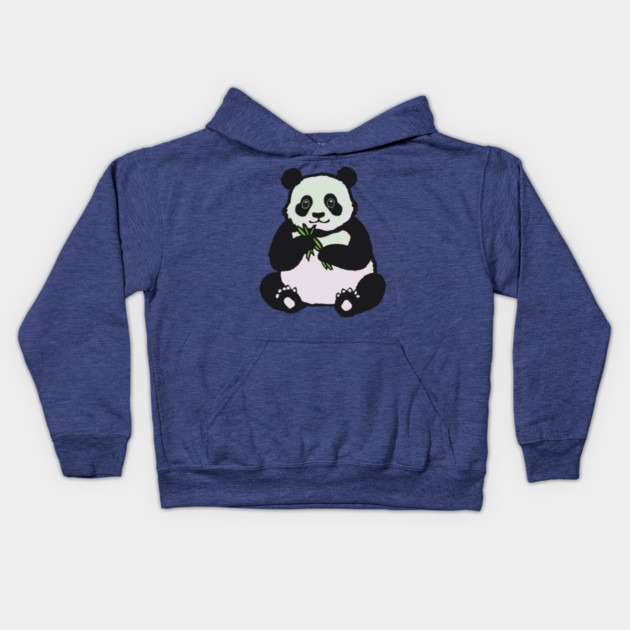 Panda Bear Eating Kids Hoodie by DonWillisJrArt