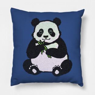 Panda Bear Eating Pillow