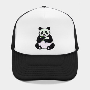 Panda Bear Eating Hat