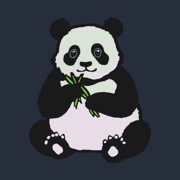 Panda Bear Eating by DonWillisJrArt