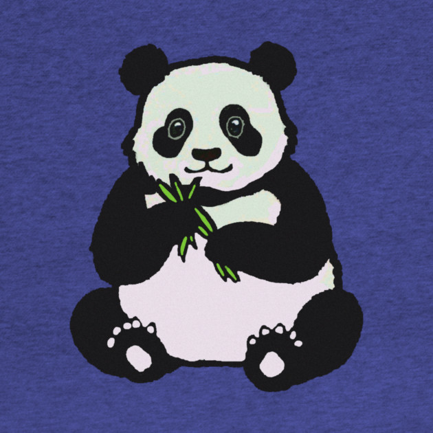 Panda Bear Eating by DonWillisJrArt