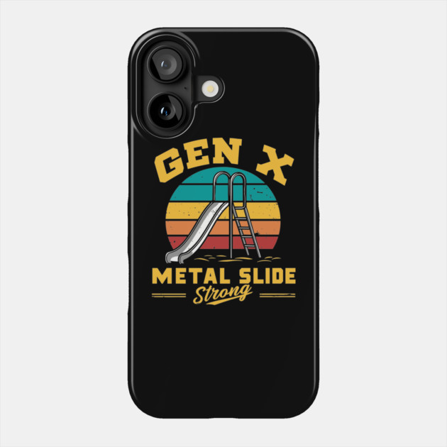 Gen X Metal Slide Strong Nostalgic Childhood Phone Case by Anticorporati