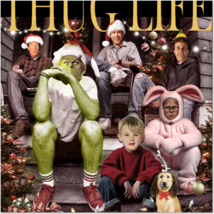 Cartoon Christmas Thug Life, Movie Character, Thug Life Xmas, Thug Life Merry Christmas, Vintage Movie Thug Life Posters and Art