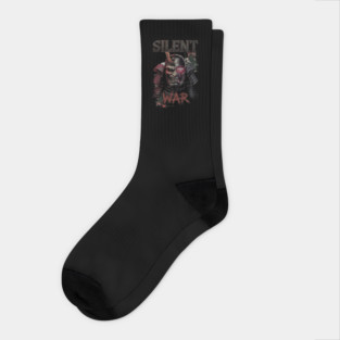 Silent War Cyber Samurai Warrior Design Socks