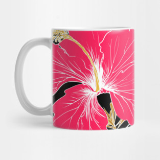 Tropical exotic flowers and leaves Mug