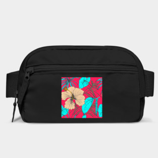 Tropical exotic flowers and leaves Bag