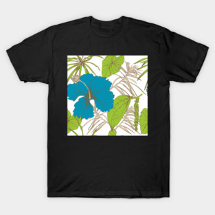 Tropical exotic flowers and leaves T-Shirt