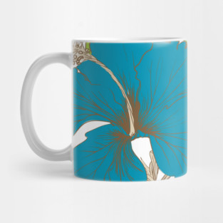 Tropical exotic flowers and leaves Mug