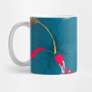 Tropical exotic flowers and leaves Mug