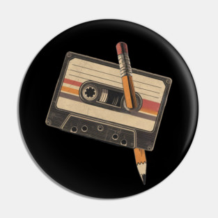 Cassette tape vintage 80s Pin