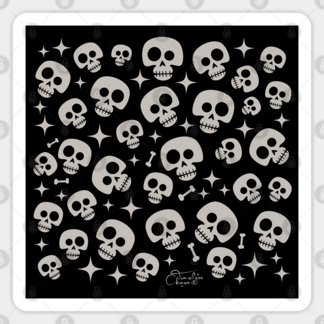 Skulls Sticker by Timeless Chaos