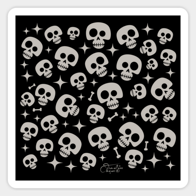 Skulls Magnet by Timeless Chaos