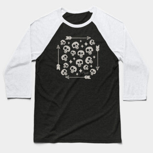Skulls and Arrows Baseball T-Shirt