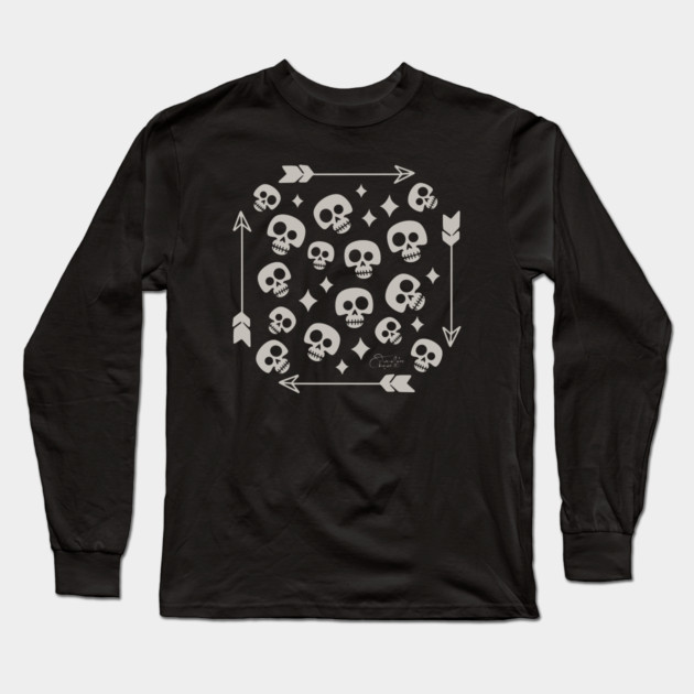 Skulls and Arrows Long Sleeve T-Shirt by Timeless Chaos