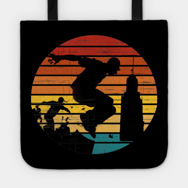 Retro Parkour Tote by Db Printed