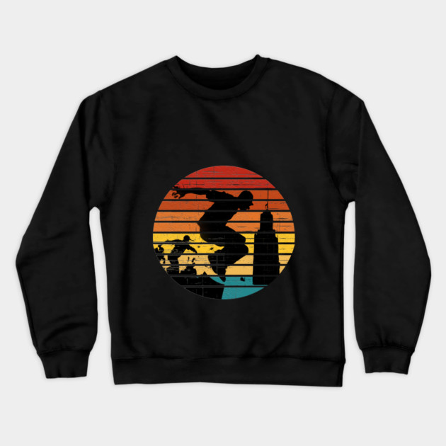 Retro Parkour Crewneck Sweatshirt by Db Printed