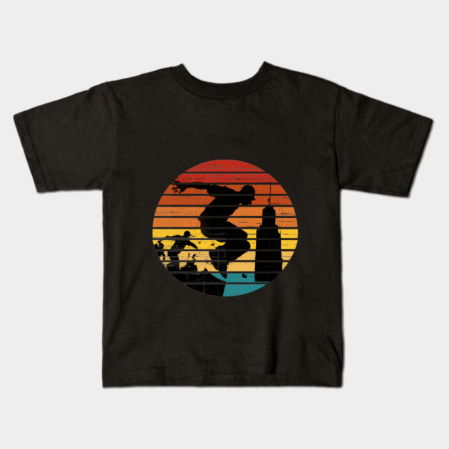 Retro Parkour Kids T-Shirt by Db Printed