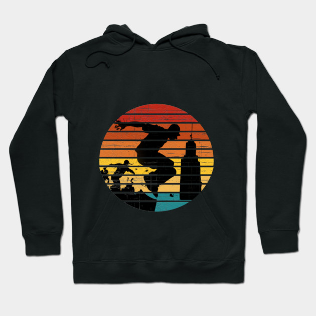 Retro Parkour Hoodie by Db Printed