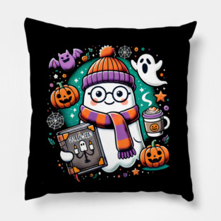Cute Funny Halloween Geek Ghost Pillow