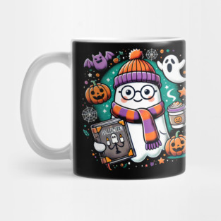 Cute Funny Halloween Geek Ghost Mug