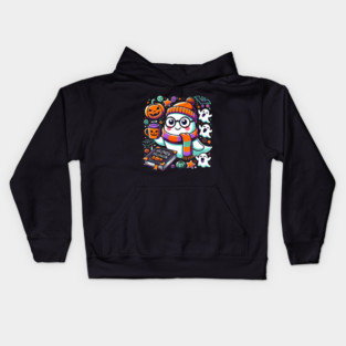 Cute Funny Halloween Geek Ghost Kids Hoodie