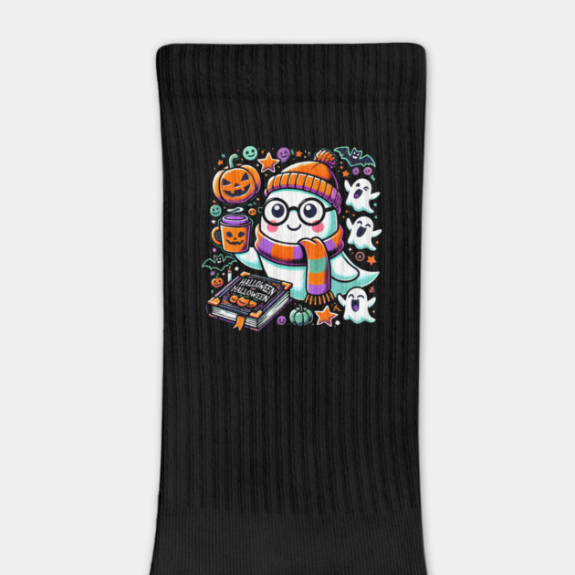 Cute Funny Halloween Geek Ghost by logiamerch