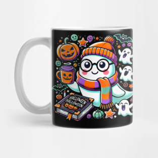 Cute Funny Halloween Geek Ghost Mug