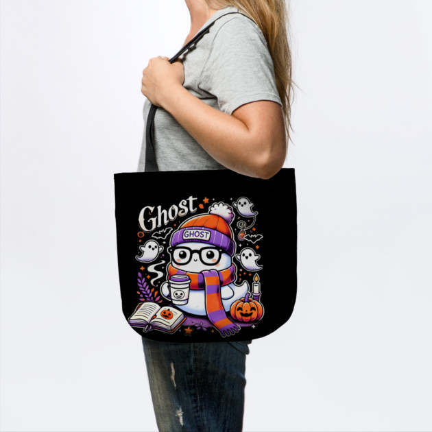 Cute Funny Halloween Geek Ghost by logiamerch