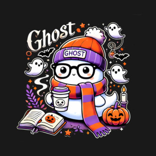 Cute Funny Halloween Geek Ghost T-Shirt