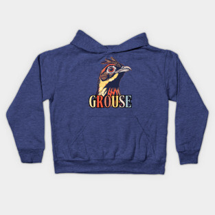 Vintage Grouse Bird in Retro Forest Colors Kids Hoodie