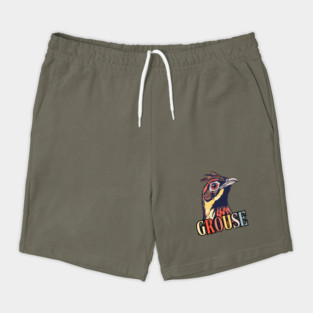 Vintage Grouse Bird in Retro Forest Colors Shorts
