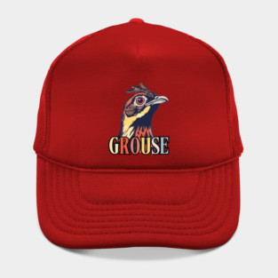 Vintage Grouse Bird in Retro Forest Colors Hat
