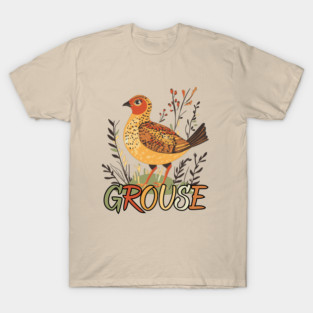 Boho Grouse Bird in Pastel Earthy Warm Tones T-Shirt