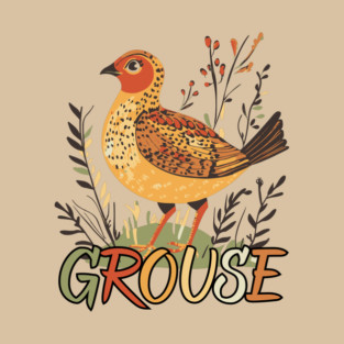 Boho Grouse Bird in Pastel Earthy Warm Tones T-Shirt