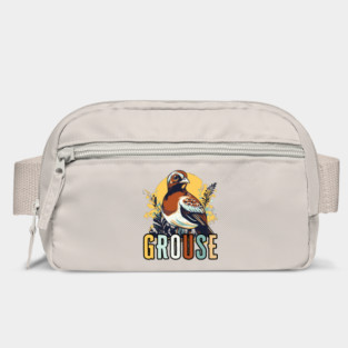 Pastel Watercolor Grouse Bird Illustration Bag