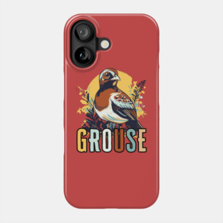 Pastel Watercolor Grouse Bird Illustration Phone Case