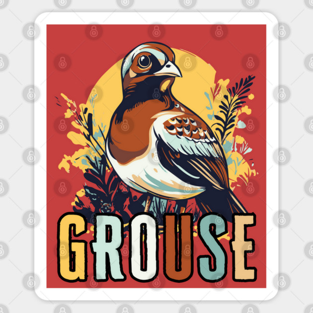 Pastel Watercolor Grouse Bird Illustration Sticker by TuncGK