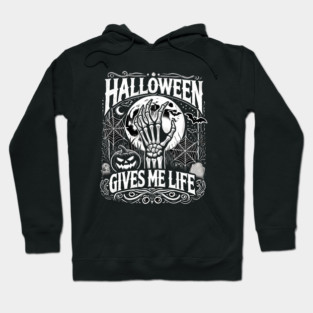 Funny Halloween Gives me Life, Spooky Design Hoodie
