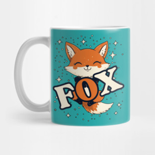 Cute Fox with Starry Background Design for Animal Lovers Mug