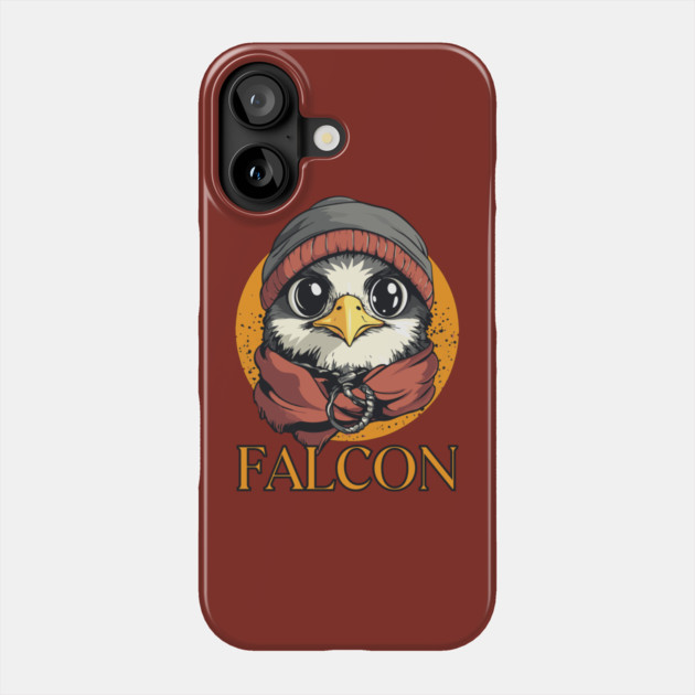 Hipster Baby Falcon in Cool Beanie Design Phone Case by TuncGK