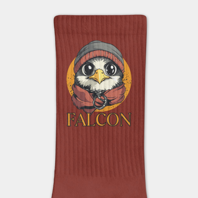 Hipster Baby Falcon in Cool Beanie Design by TuncGK