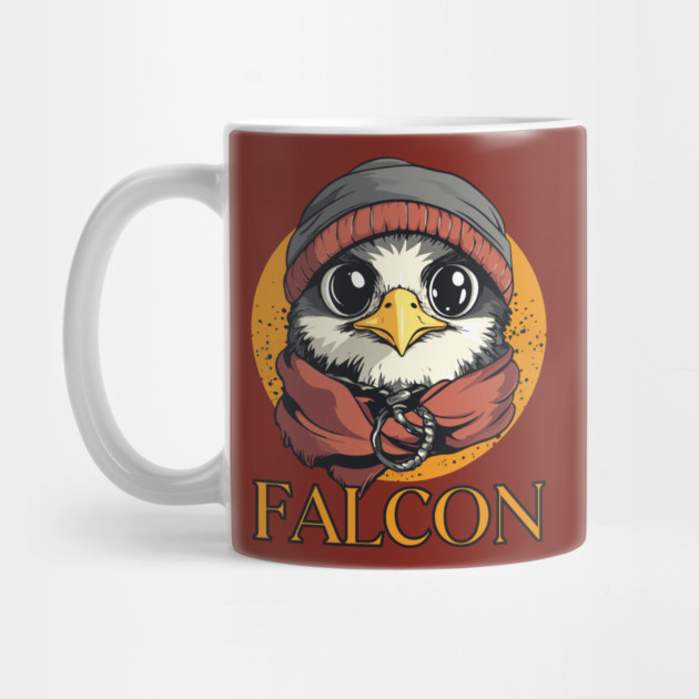 Hipster Baby Falcon in Cool Beanie Design by TuncGK