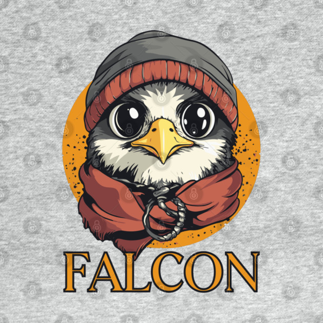 Hipster Baby Falcon in Cool Beanie Design by TuncGK
